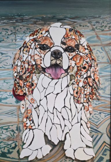 king charles cavalier mosaic