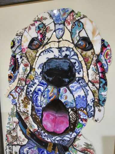 irish wolfhound mosaic