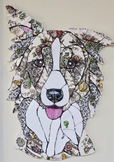 border collie mosaic