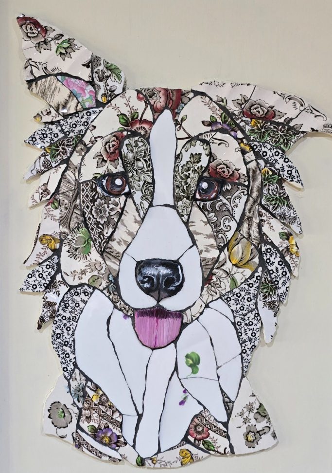 border collie mosaic