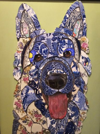 german shepherd mosaic
